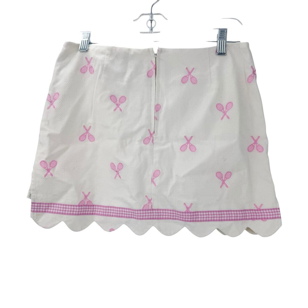 Lilly Pulitzer The Perfect Vintage Tennis Skirt Embroidered Pink Racquets Sz 4P - Picture 11 of 11